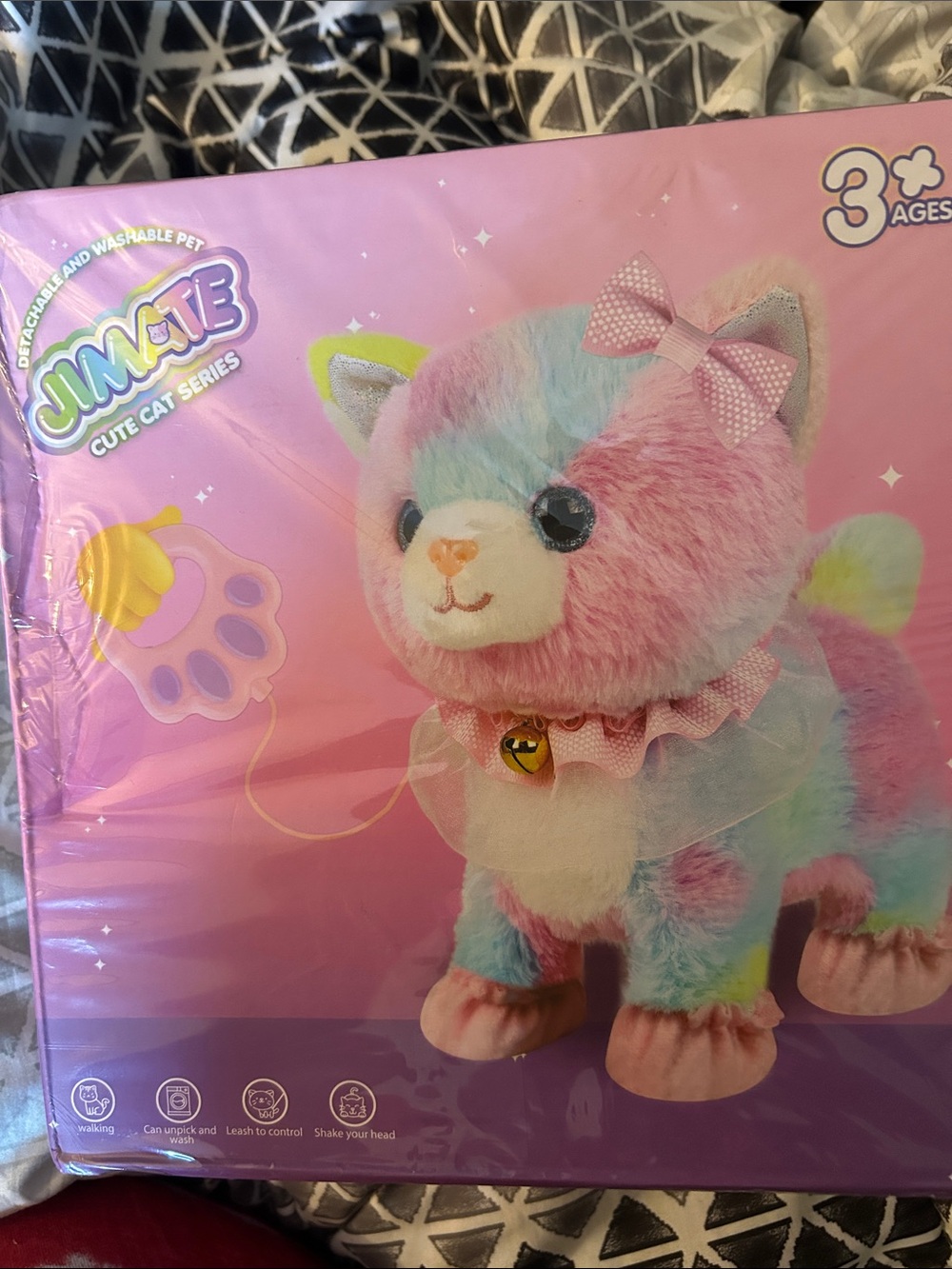 Cute Cat Plush Toy - Multicolor Pastel